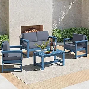 Outdoor Conversation Couch Set 4 Piece Patio Furniture Collection