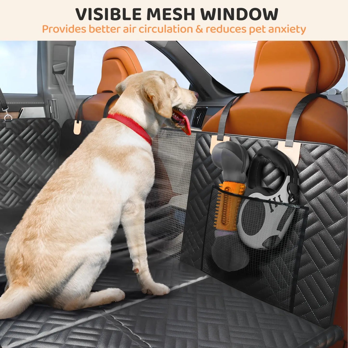 Rear Seat Extender For Dogs With 400 Pound Load Bearing