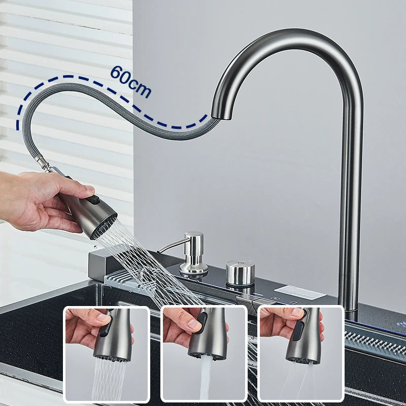 Rozin 304 Stainless Steel Kitchen Sink With Digital Display
