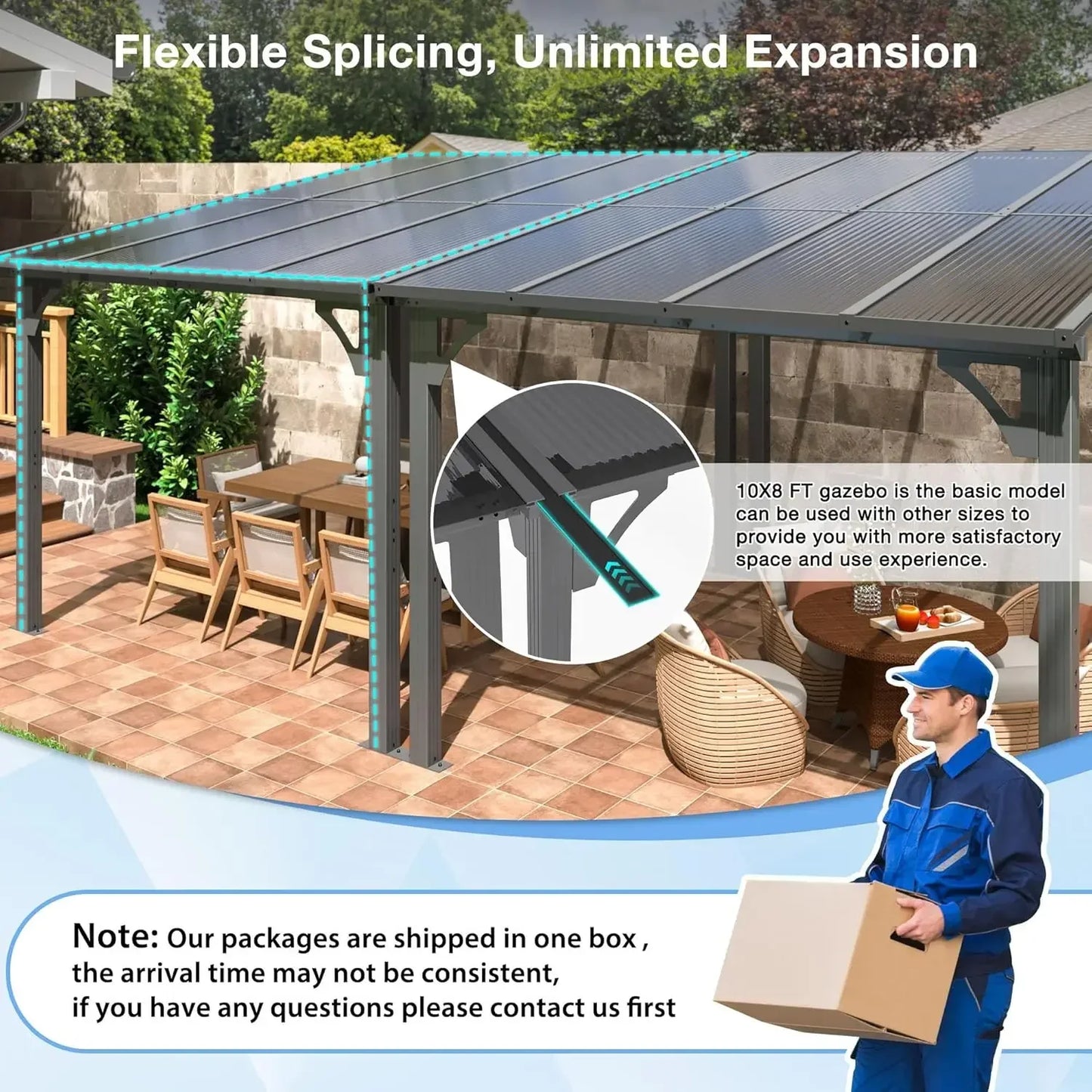 Pergola Gazebo Awnings for Patio with Hardtop
