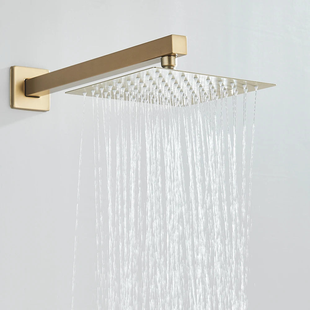 Quyanre Brushed Rain Shower System with Dual Control