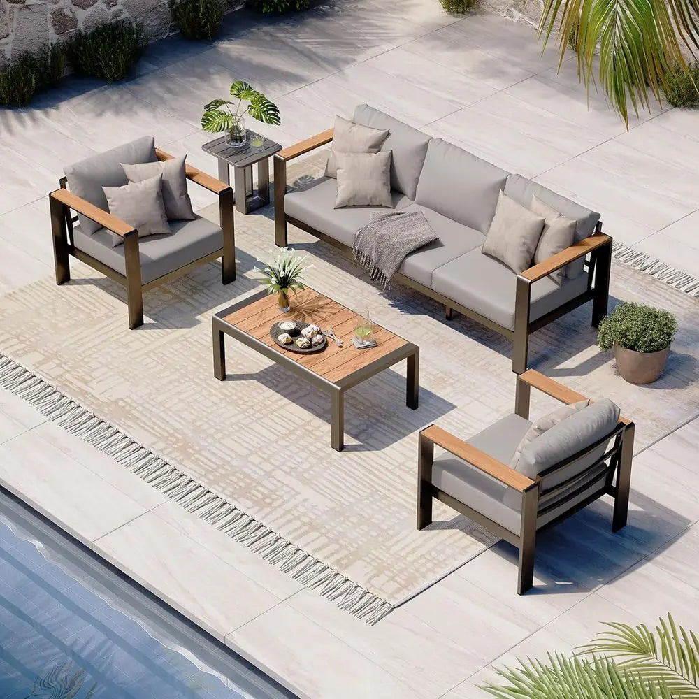 Outdoor Patio Furniture Set With Cushions For All Weather