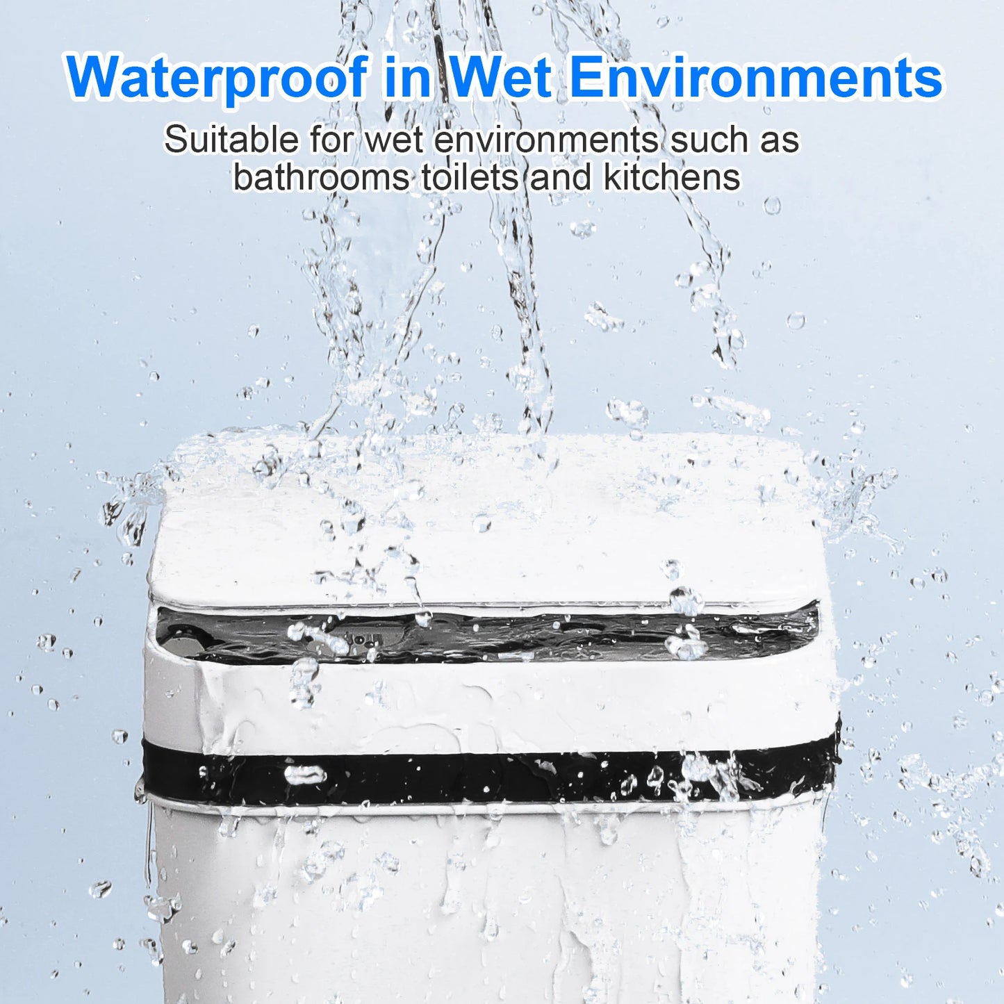 Two Pack Touchless Motion Sensor Bathroom Trash Cans