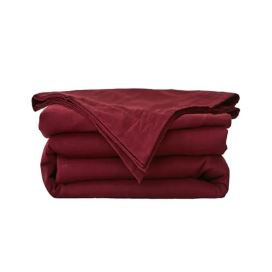 French Linen Duvet Cover Set Natural Flax Cotton Blend