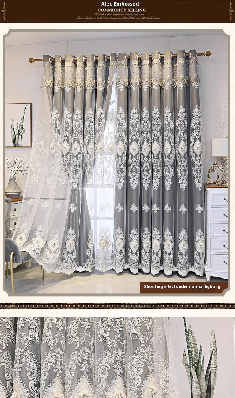Luxury Vintage Embroidered Curtains