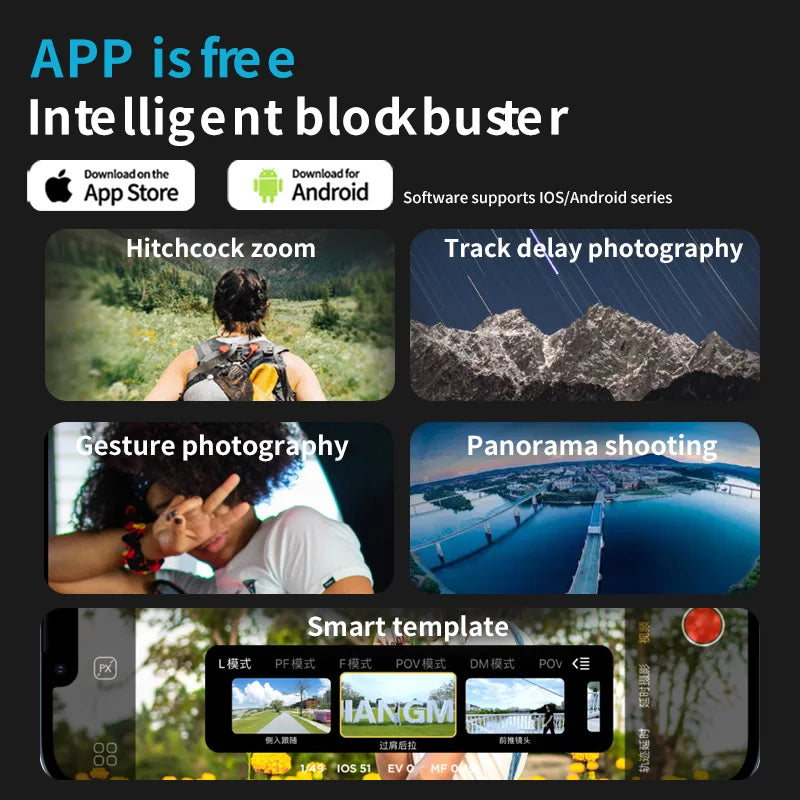 Aochuan Face Tracking Vlog XE Handheld Gimbal Stabilizer With Light