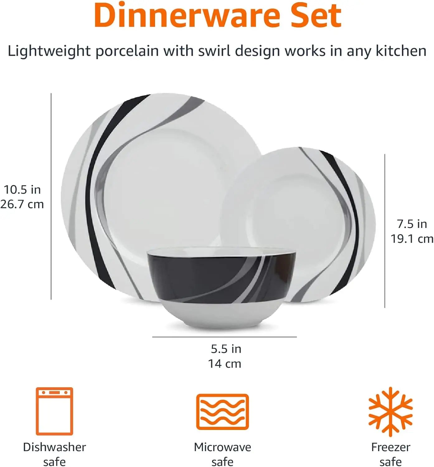 Elegant 18-Piece Dinnerware Set for 6