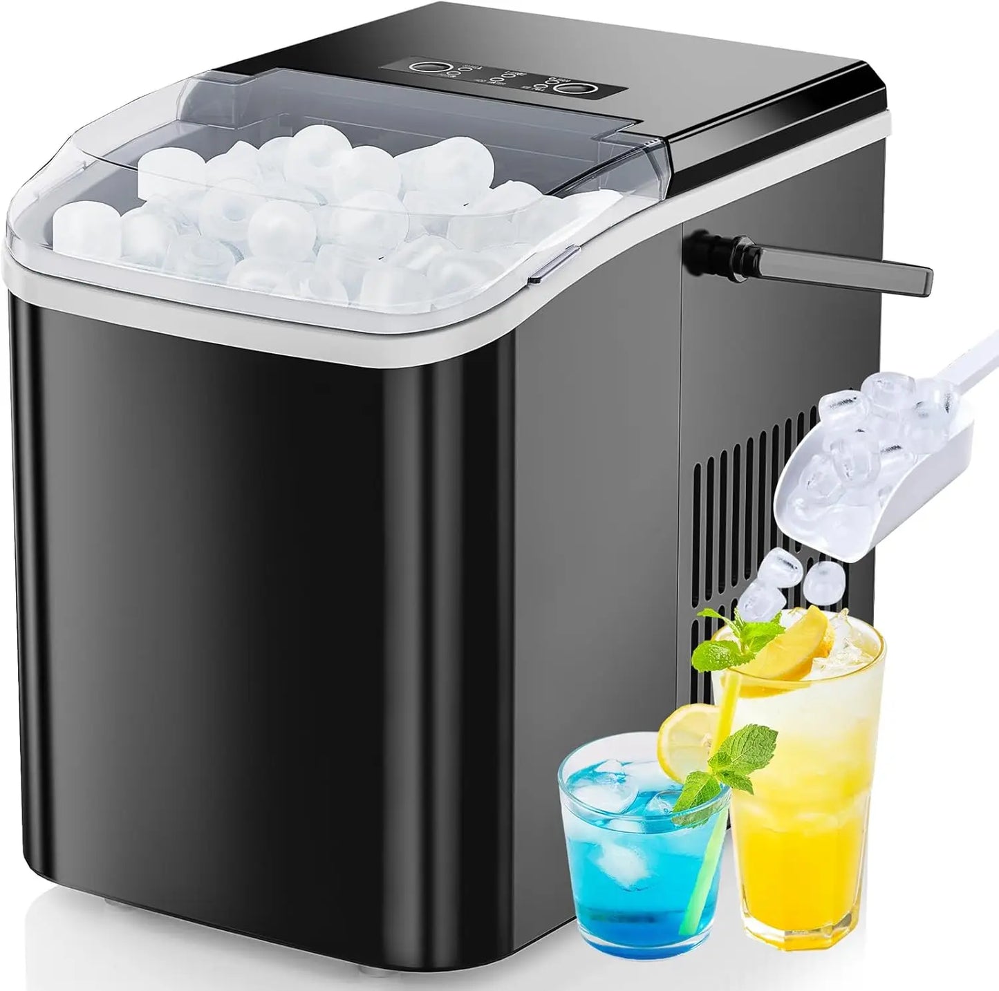 Compact Portable Countertop Ice Maker 26 Lbs Per 24 Hours