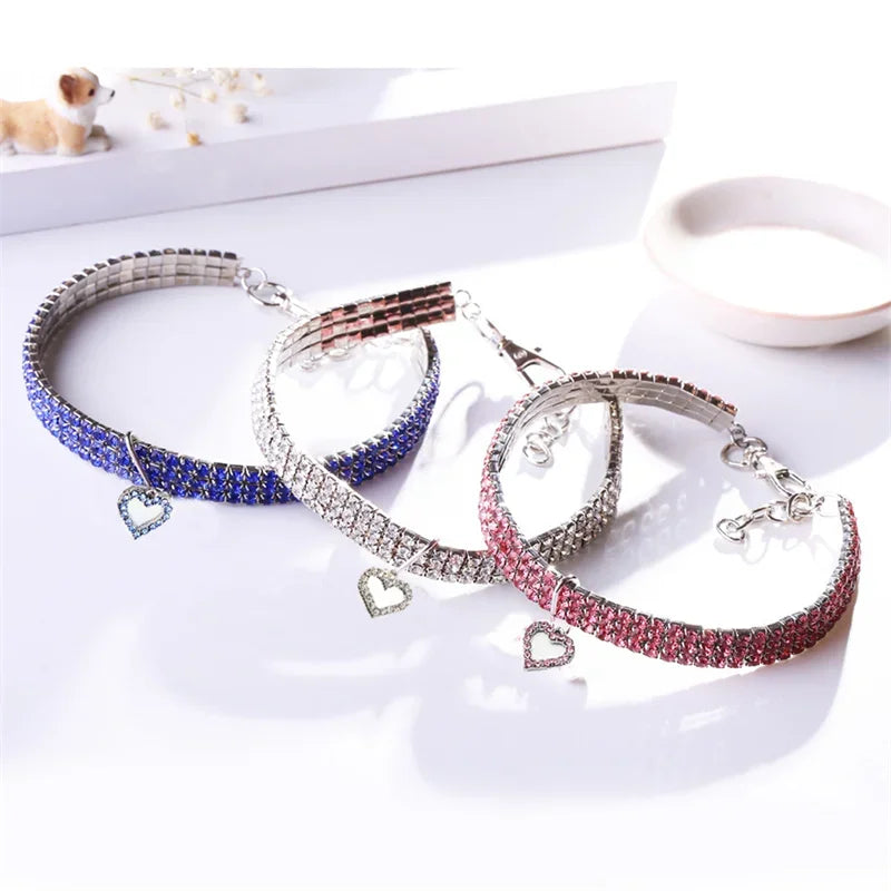 Bling Rhinestone Pet Collar and Leash