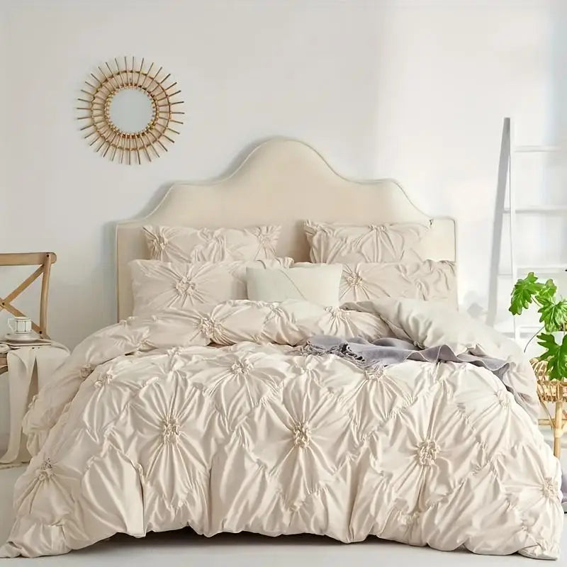 Bohemian Flower Quilt Cover Set 3 Pieces Polyester