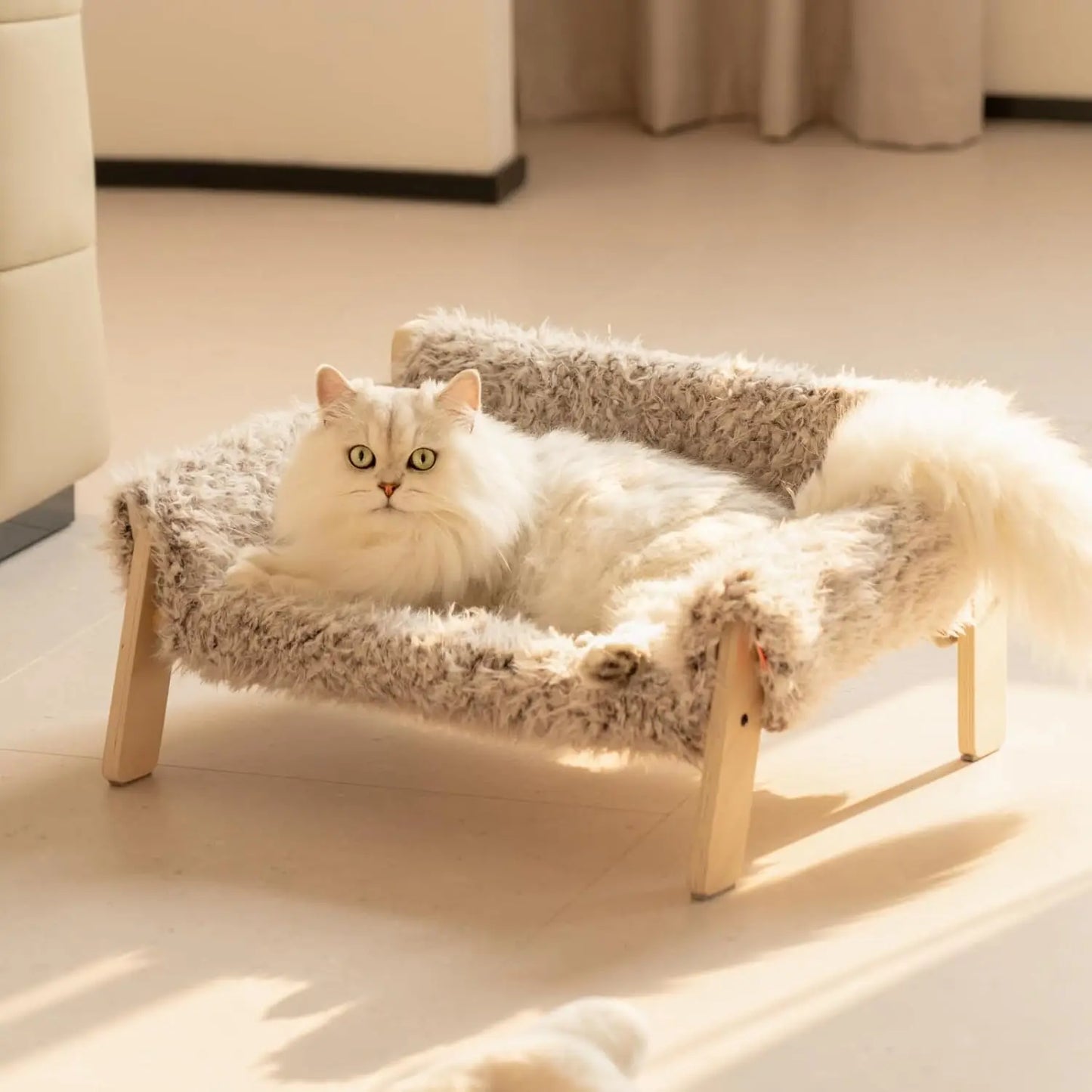 Large Indoor Soft Cat Couch with Removable Cover