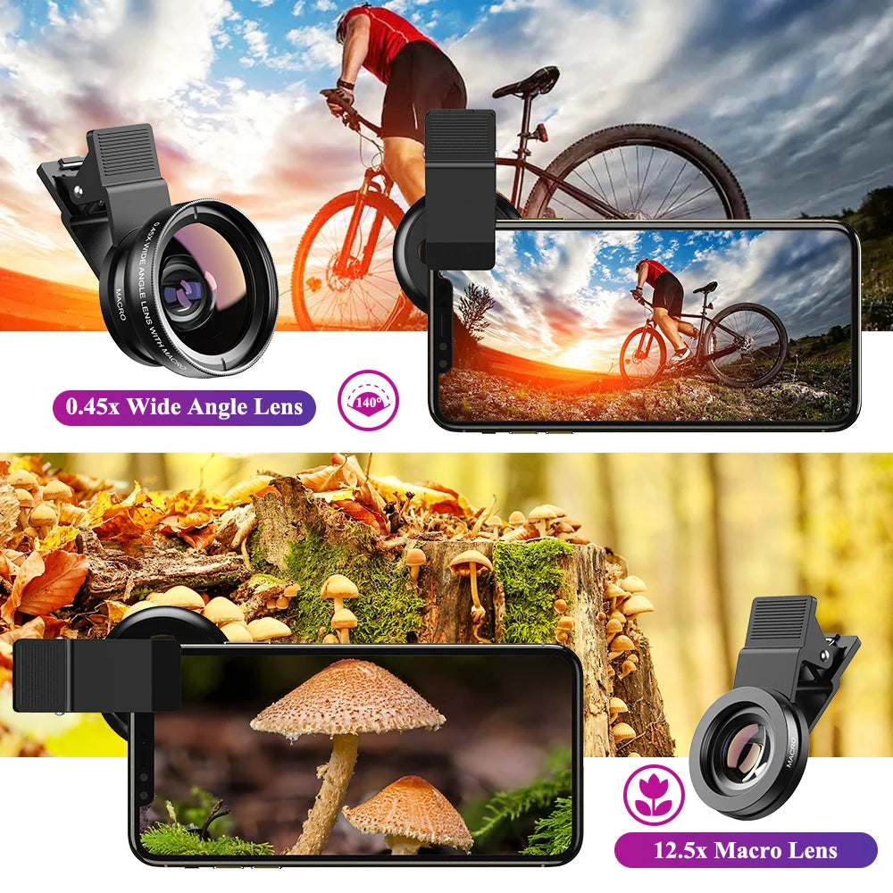 APEXEL iPhone HD Camera Lens Kit Wide Angle Macro Pro