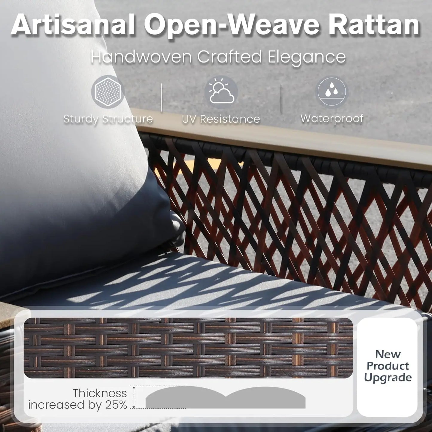 All Weather Wicker Patio Bistro Set With Table Outdoor Furniture