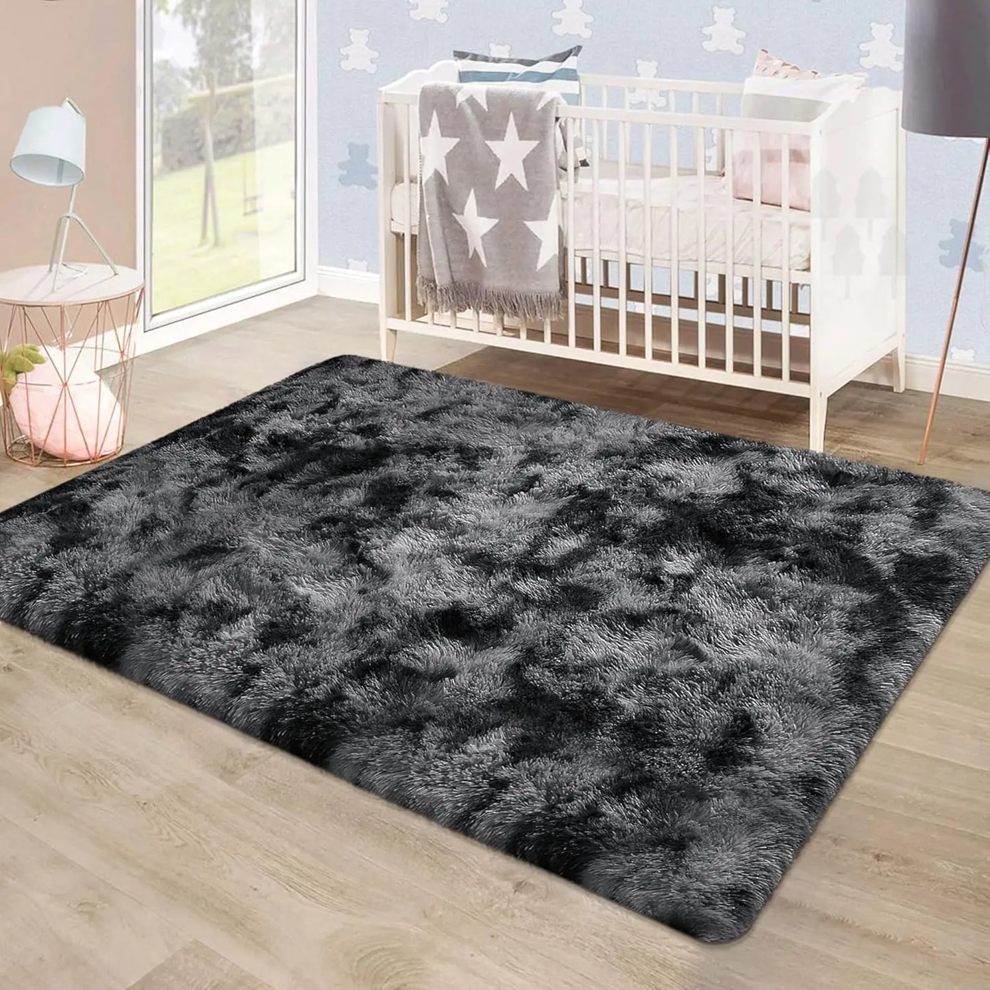 Machine Washable Shag Rug For Living Room And Bedroom Decor