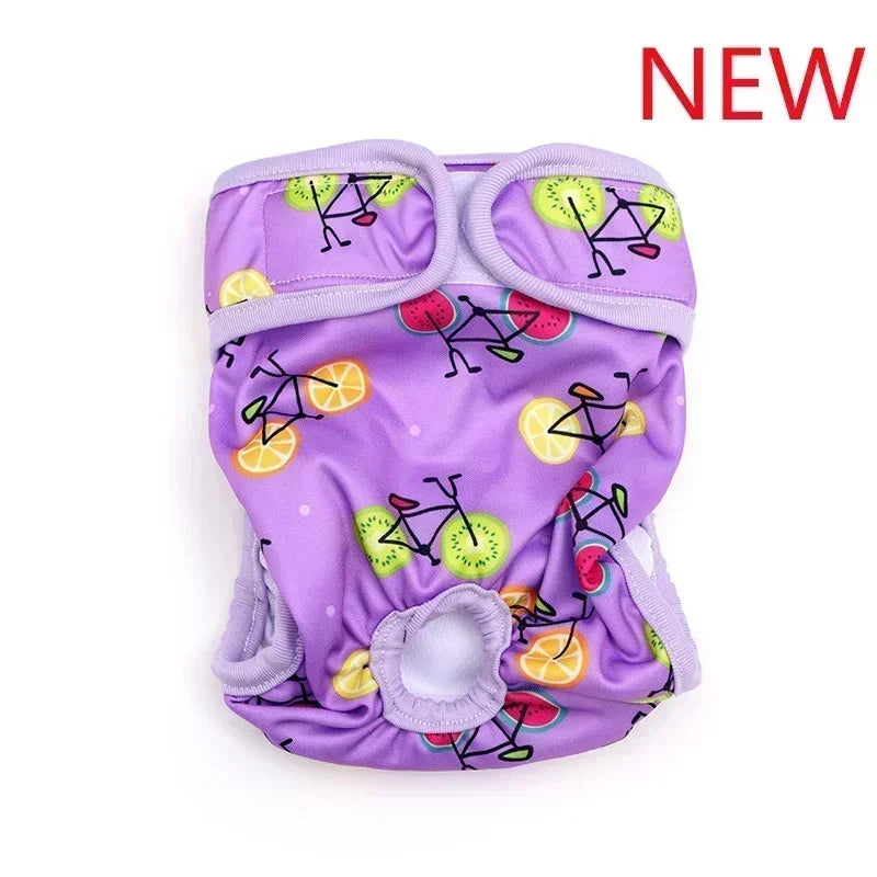 NONECN Washable Dog Diapers Physiological Panties Cartoon Print