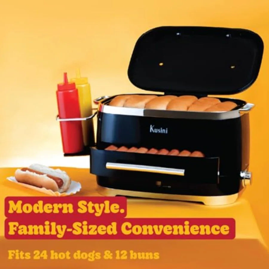 Electric Hot Dog Steamer With Bun Warmer