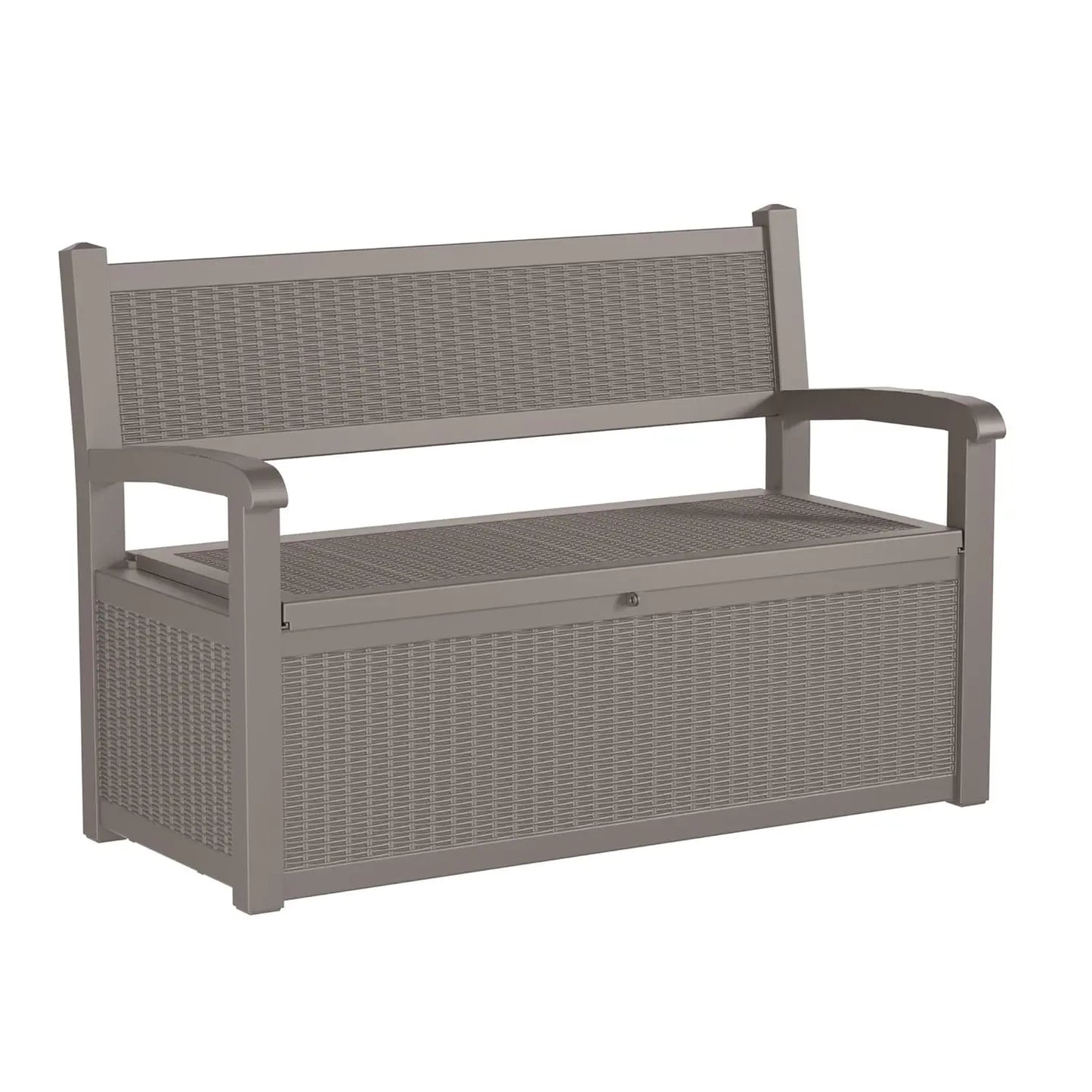 Outdoor Resin Storage Bench Deck Box Waterproof and Lockable