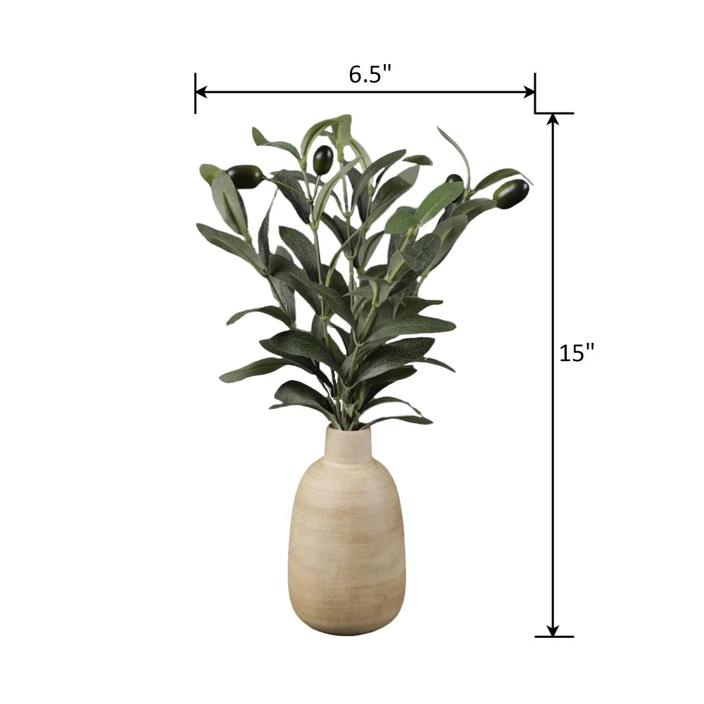 Artificial Olive Plant Tabletop Decor