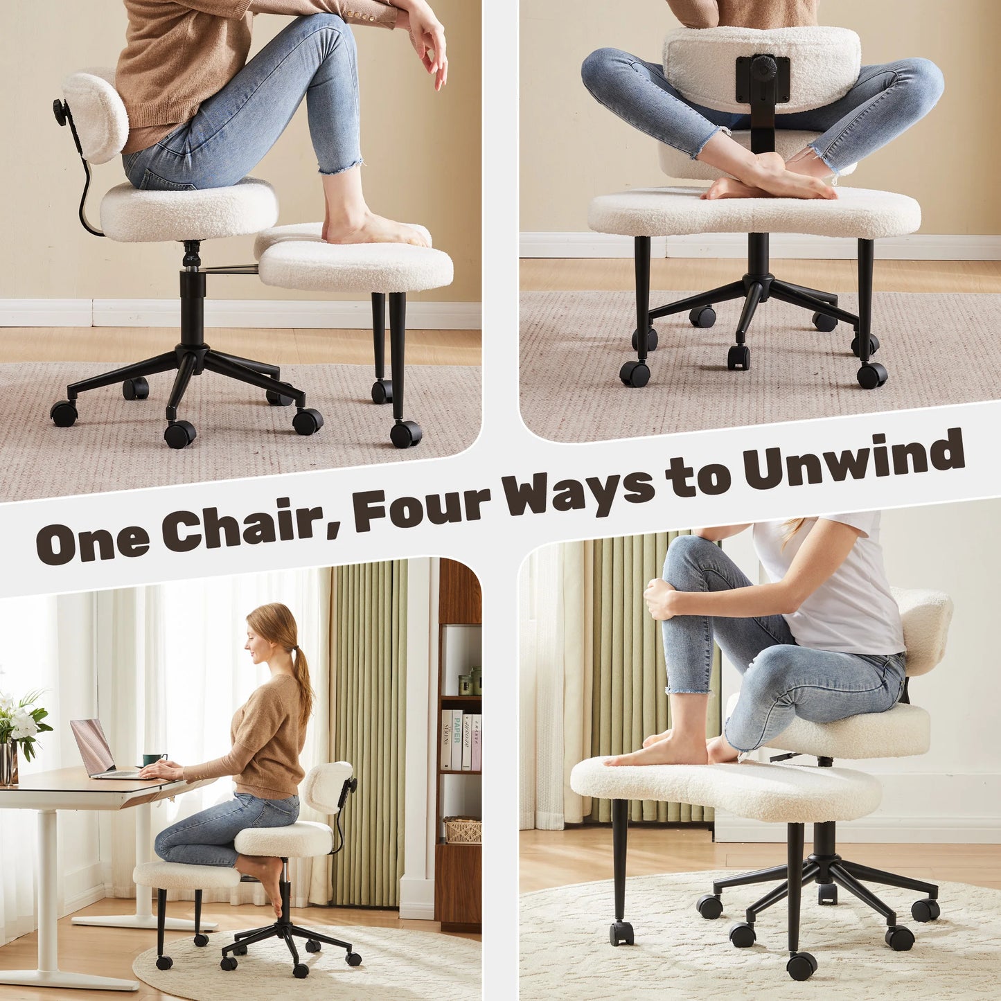 Ergonomic Executive Office Chair with Adjustable Height