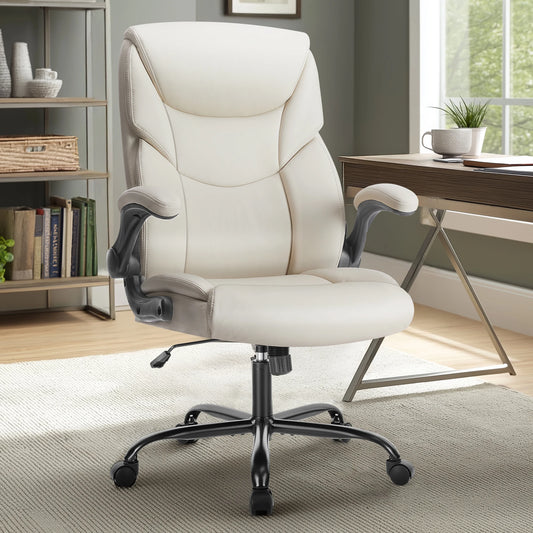 Executive High-Back Office Chair with Flip-Up Armrests