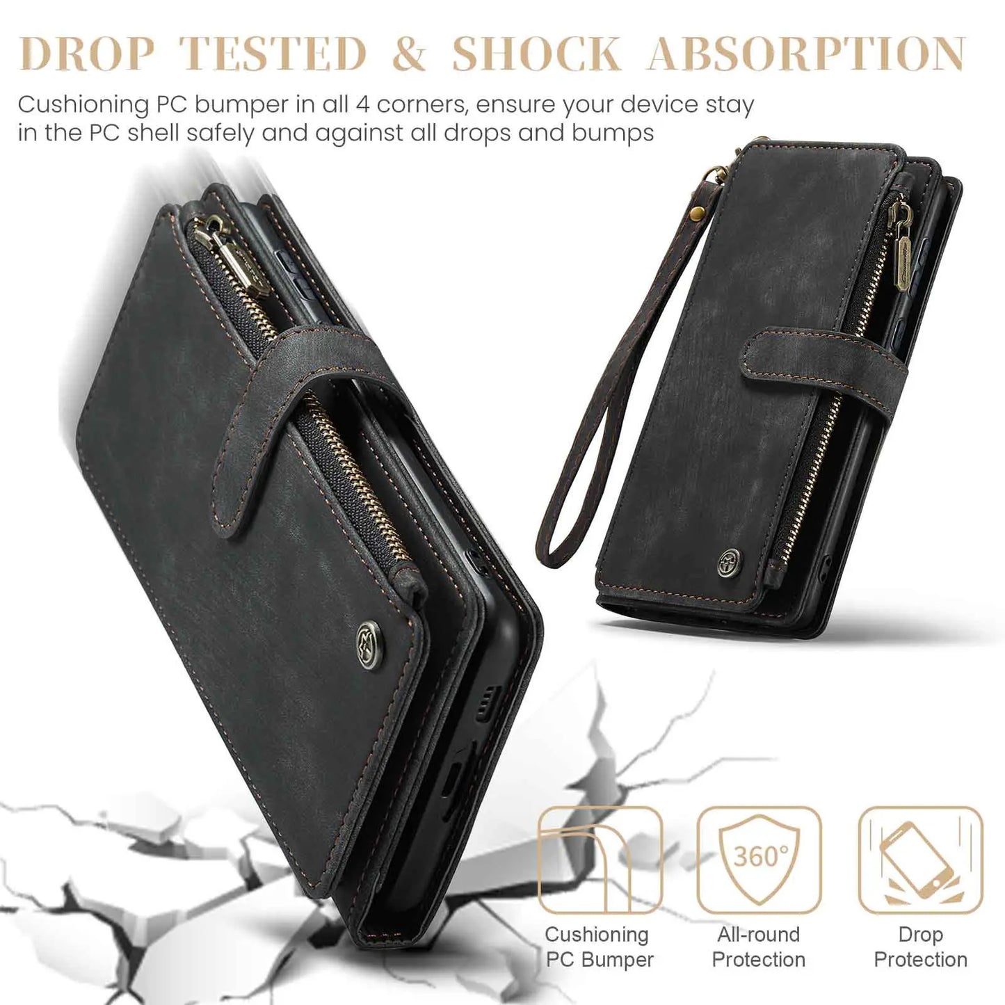 Durable PU Leather Wristlet for Samsung Galaxy A55 A35 A25 5G (2024)