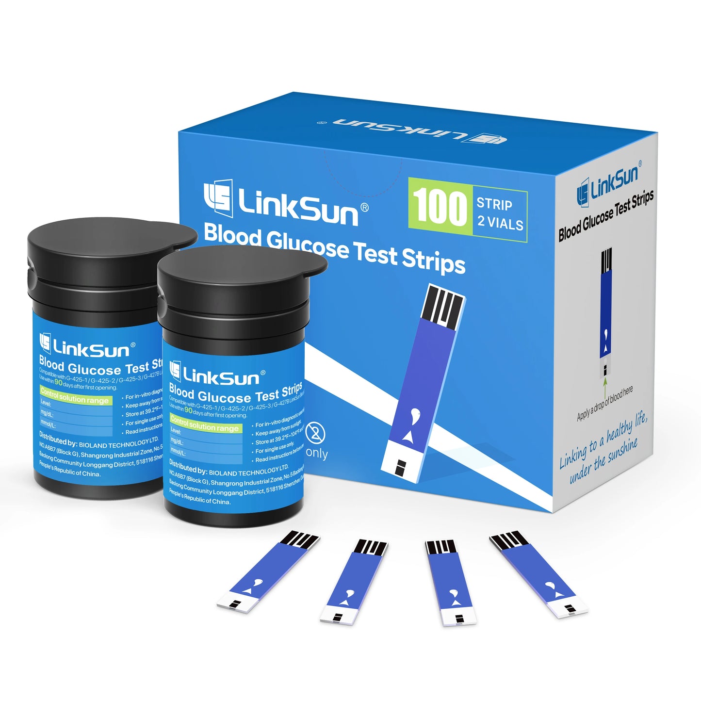 Linksun G-425-3 Glucose Meter Complete Kit With Test Strips