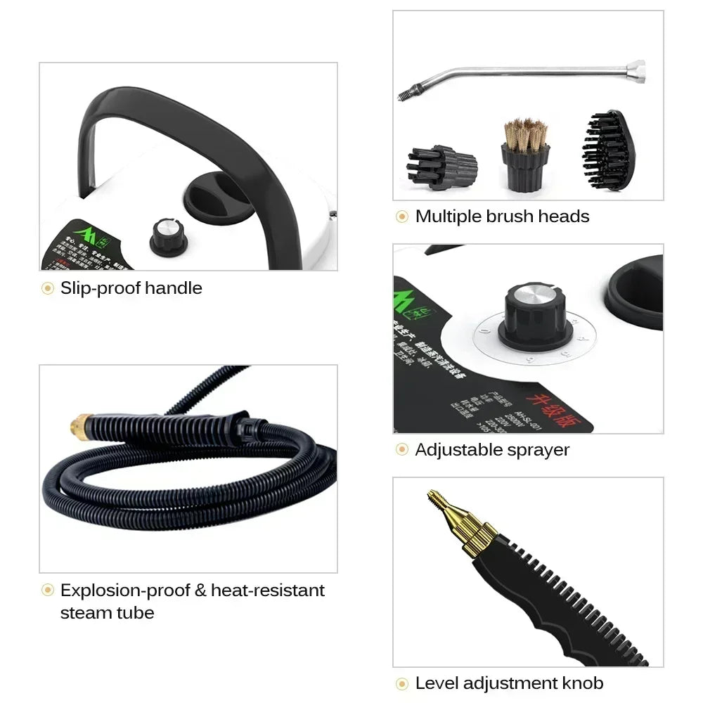 Portable Steam Cleaner for Home, Car, Kitchen, Air Conditioner