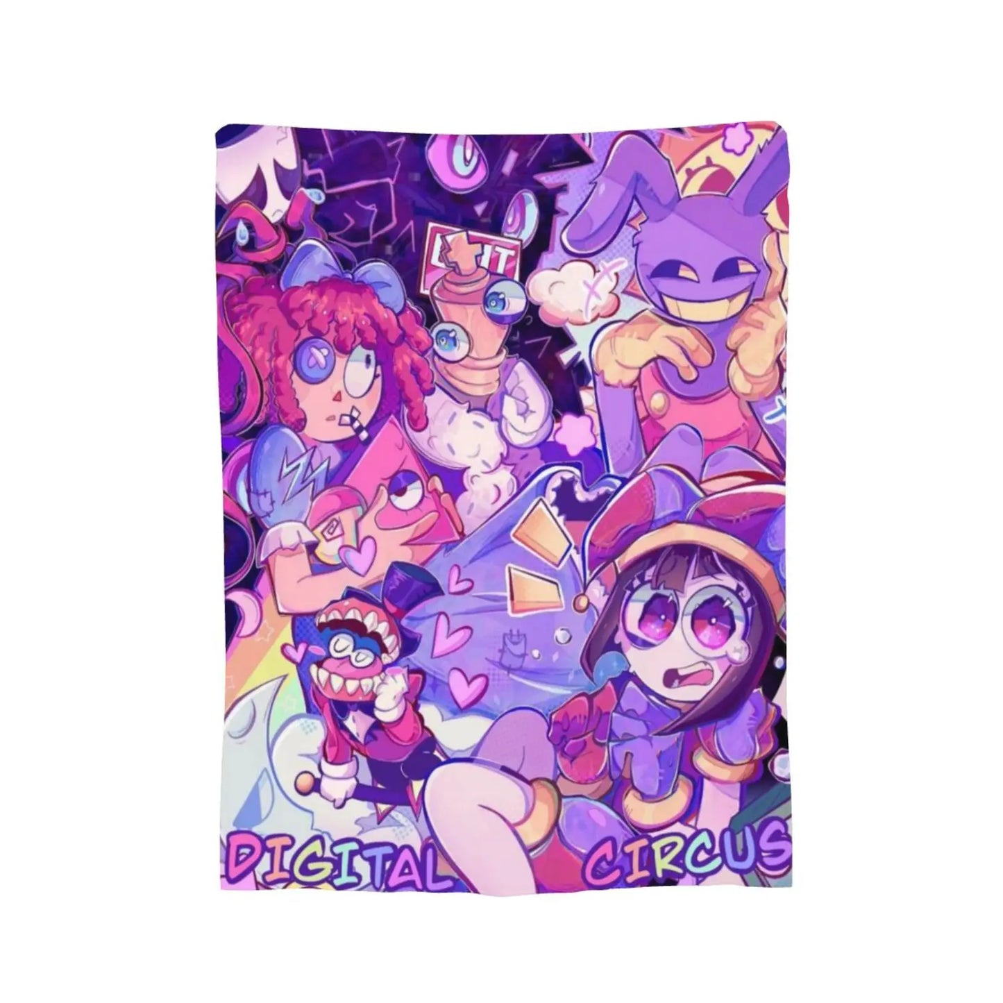 Circus Cartoon Flannel Throw Blanket