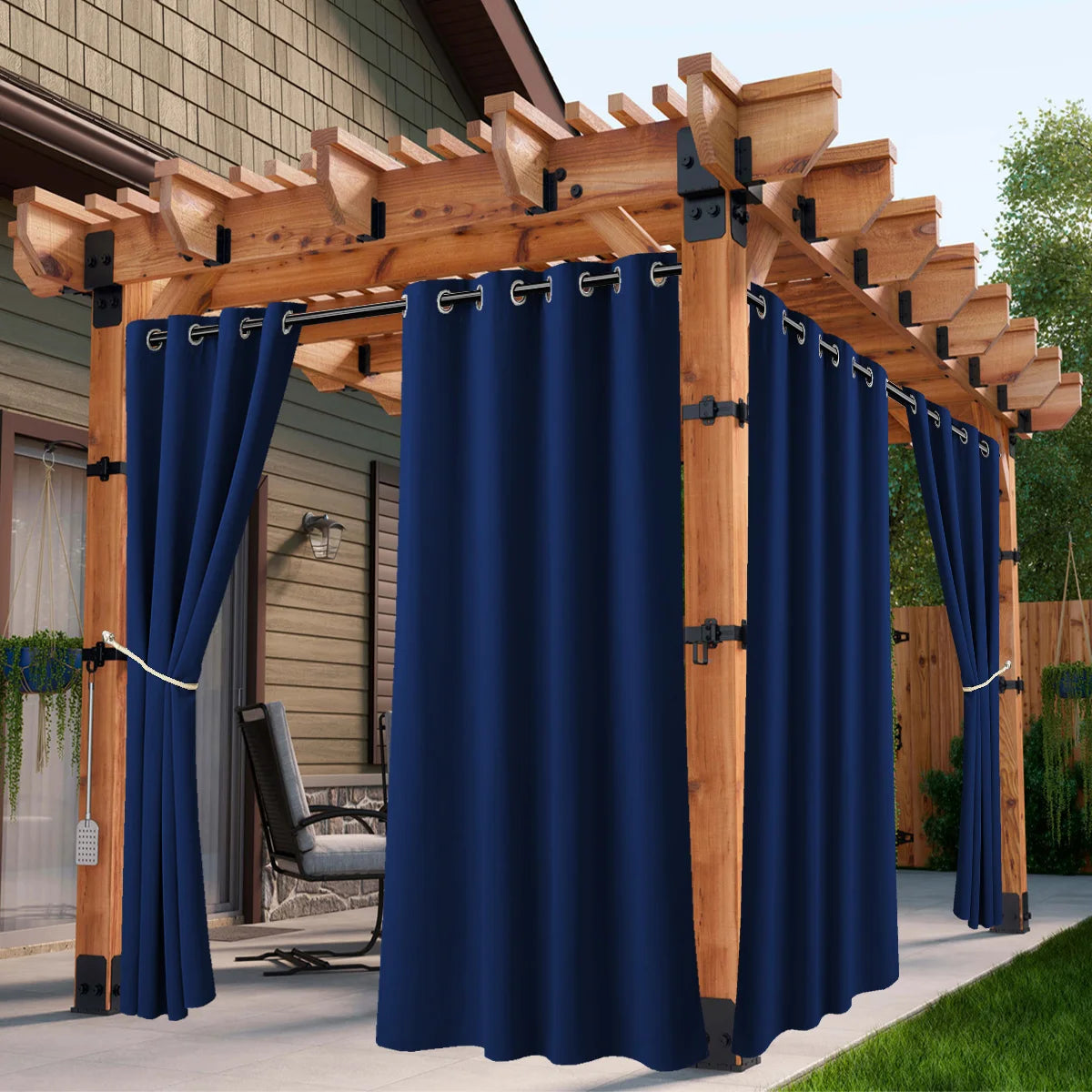 Sabalanica Waterproof Outdoor Curtains With Grommet Top