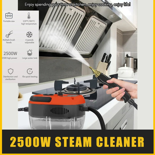 2500W Portable Handheld Steam Cleaner High Temperature 3 Bar