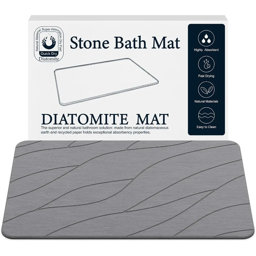 Diatomaceous Earth Bath Mat Quick Dry Ultra Absorbent