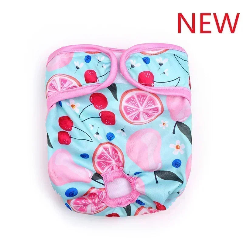 NONECN Washable Dog Diapers Physiological Panties Cartoon Print