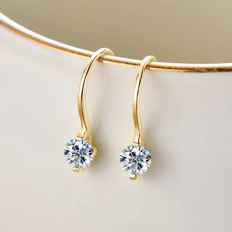 Oxtao 925 Sterling Silver Moissanite Dangle Earrings