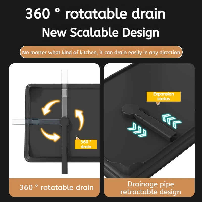 2-tier Adjustable Stainless Steel Dish Drying Rack