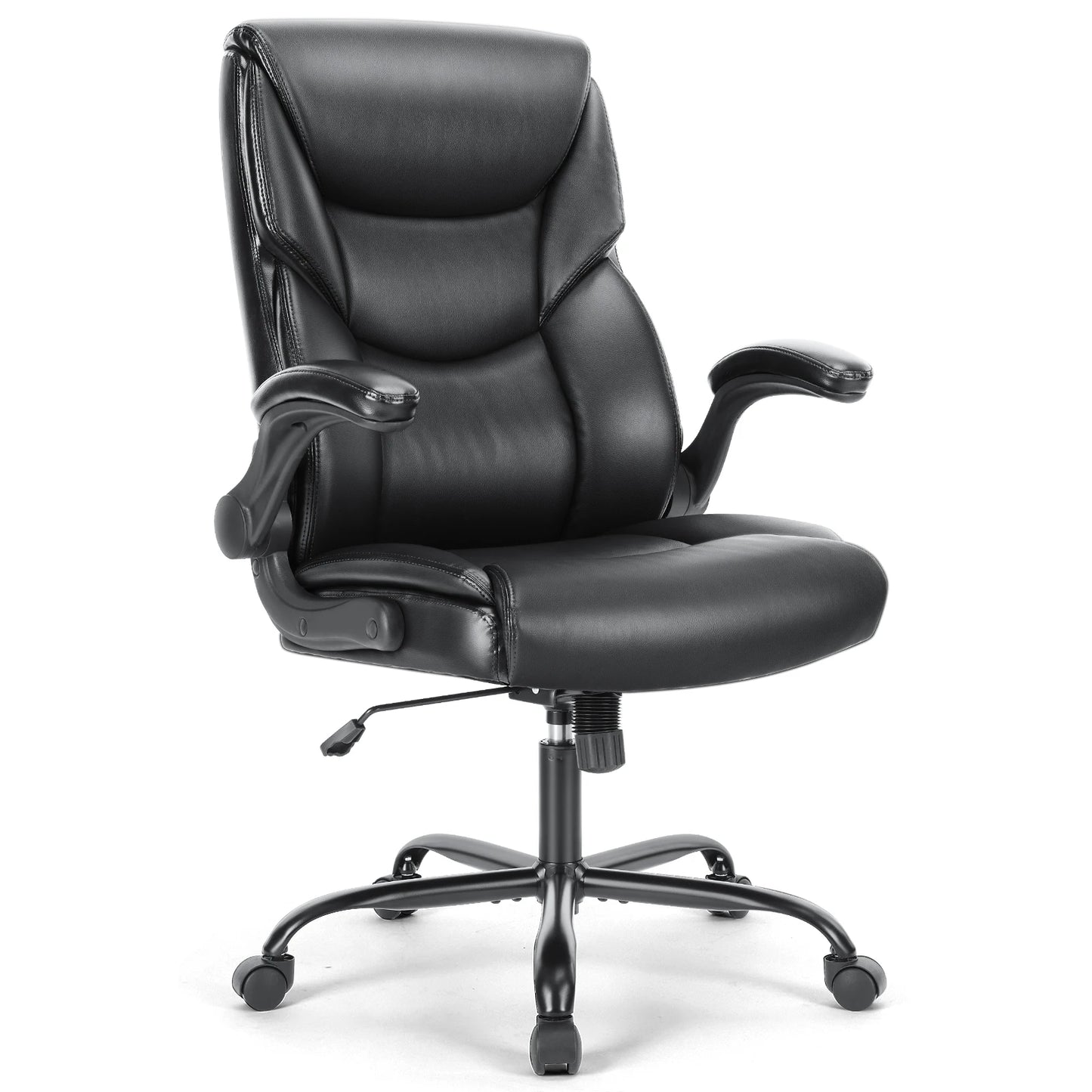 Executive High-Back Office Chair with Flip-Up Armrests