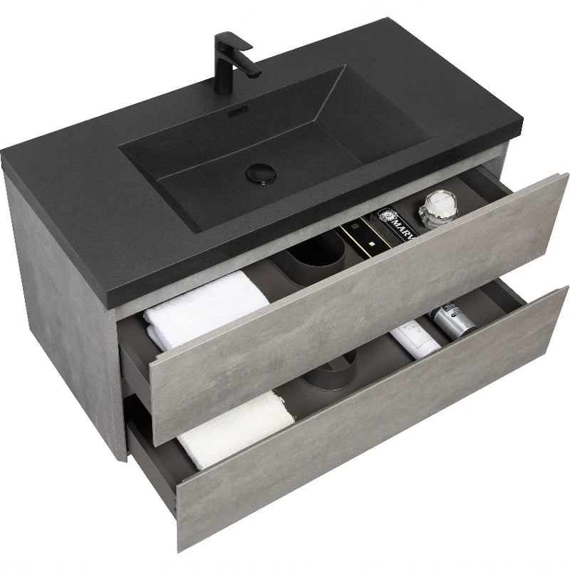 Modern Wall Mounted Bathroom Vanity With Sink