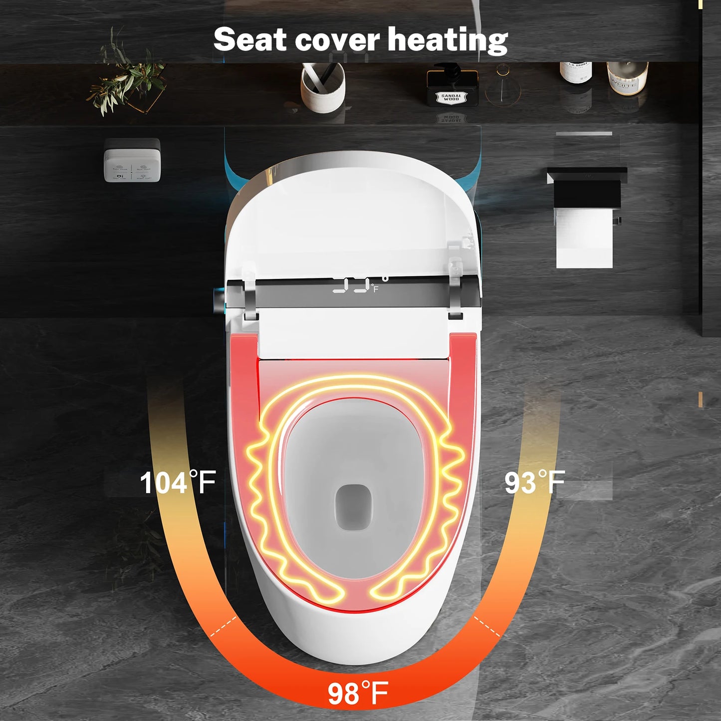 Smart Heated Bidet Toilet Seat With Warm Water And Comfort