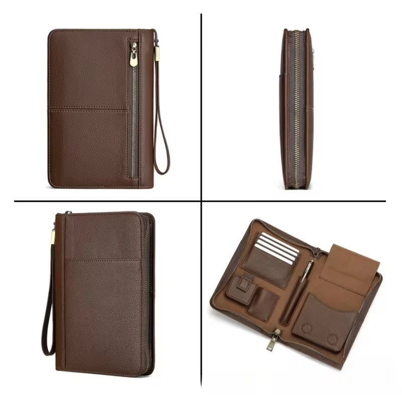 Vintage Leather Cigar Humidor Case Multifunctional Holder Lychee Pattern