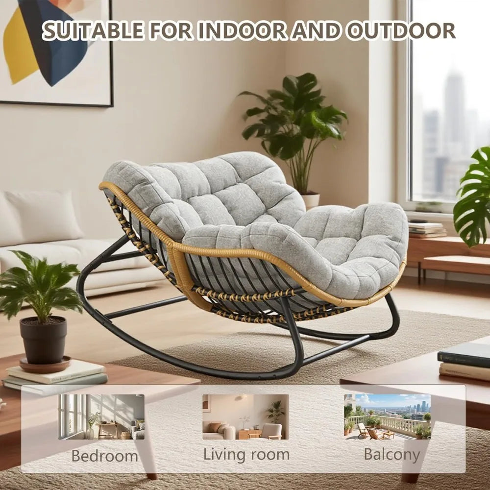 Rattan Wicker Outdoor Rocking Chair