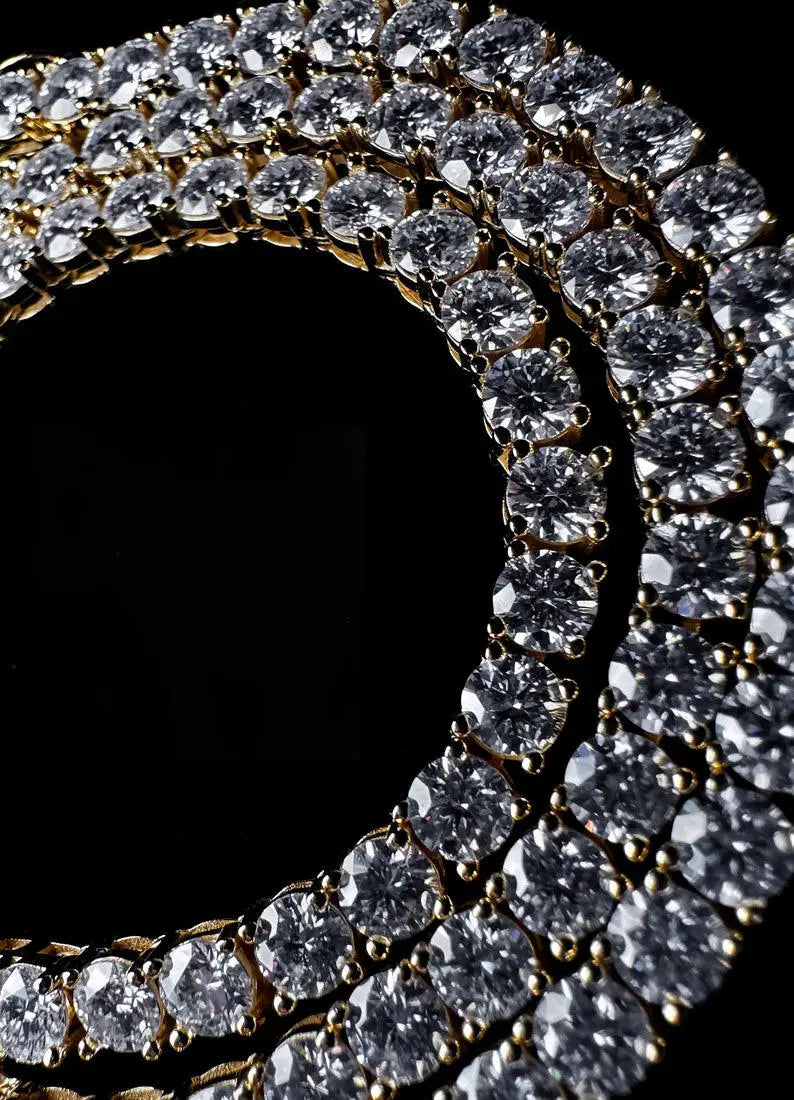 S925 Sterling Silver Moissanite Necklace Iced Out Hip Hop Chain