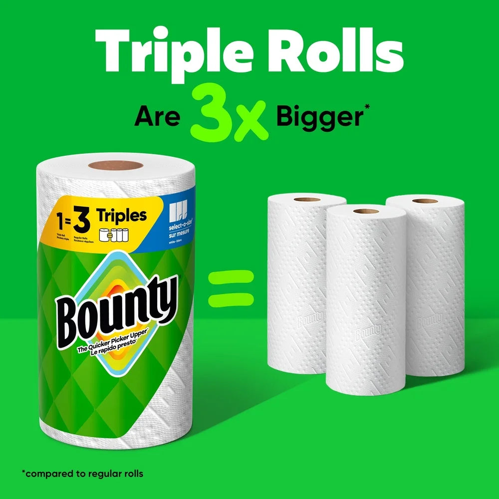 Paper Towels 4 Triple Rolls Quick Cleanup Household Spills