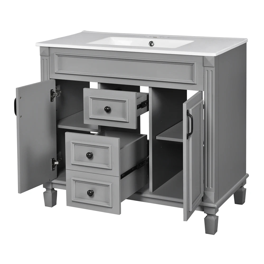 Beautiful  Bathroom Vanity With Sink Solid Wood MDF