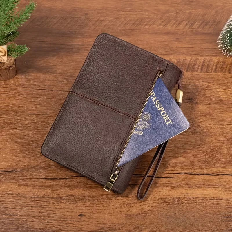 Vintage Leather Cigar Humidor Case Multifunctional Holder Lychee Pattern