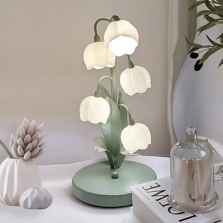 Lily Of The Valley Flower Lamp With Five Bulb Sockets