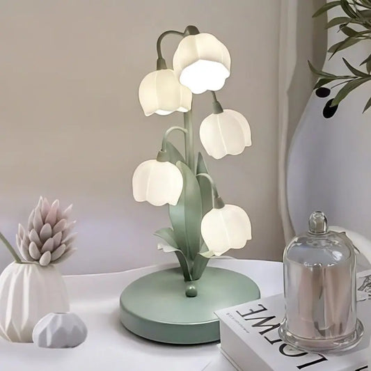 Lily Of The Valley Flower Lamp With Five Bulb Sockets