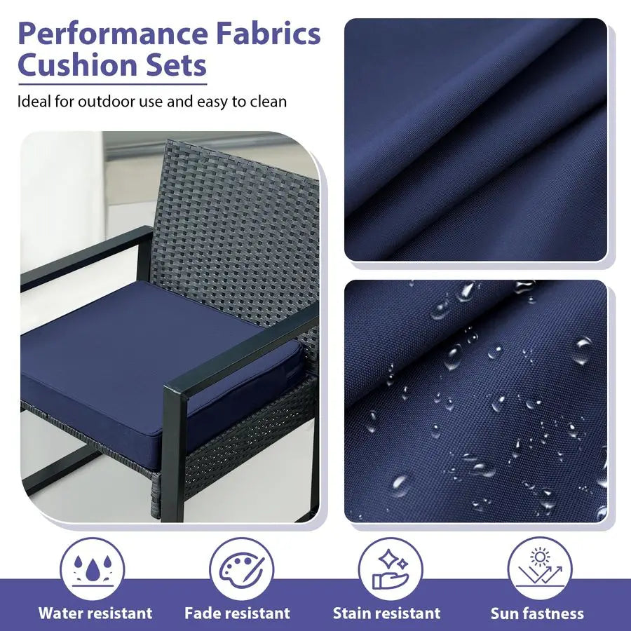 Waterproof Outdoor Seat Cushions Set of 4 for Patio Furniture