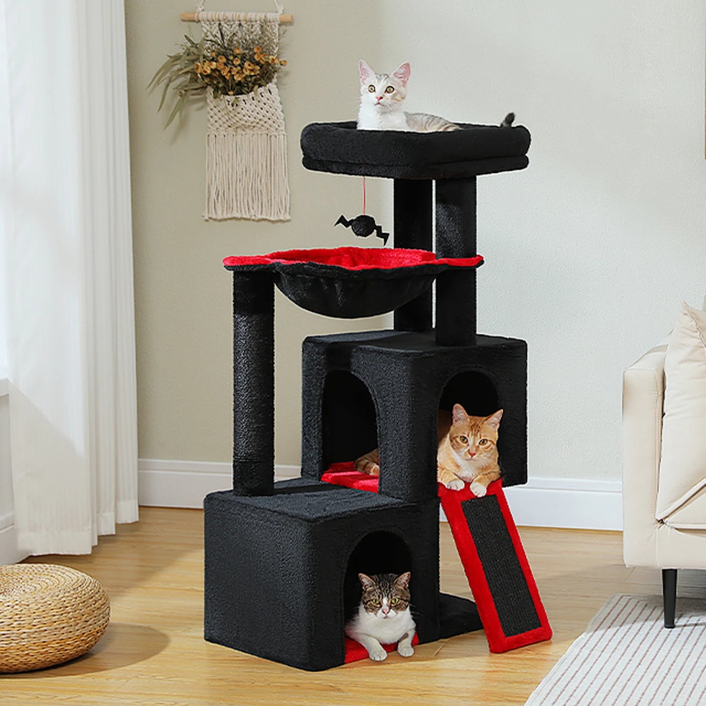 PAWZ Road Cat Tower with Condos and Sisal Scratching Pad