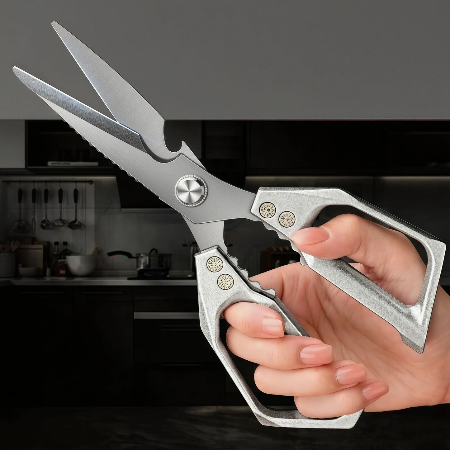 Stainless Steel Kitchen Shears For Easy Cutting And Cleaning
