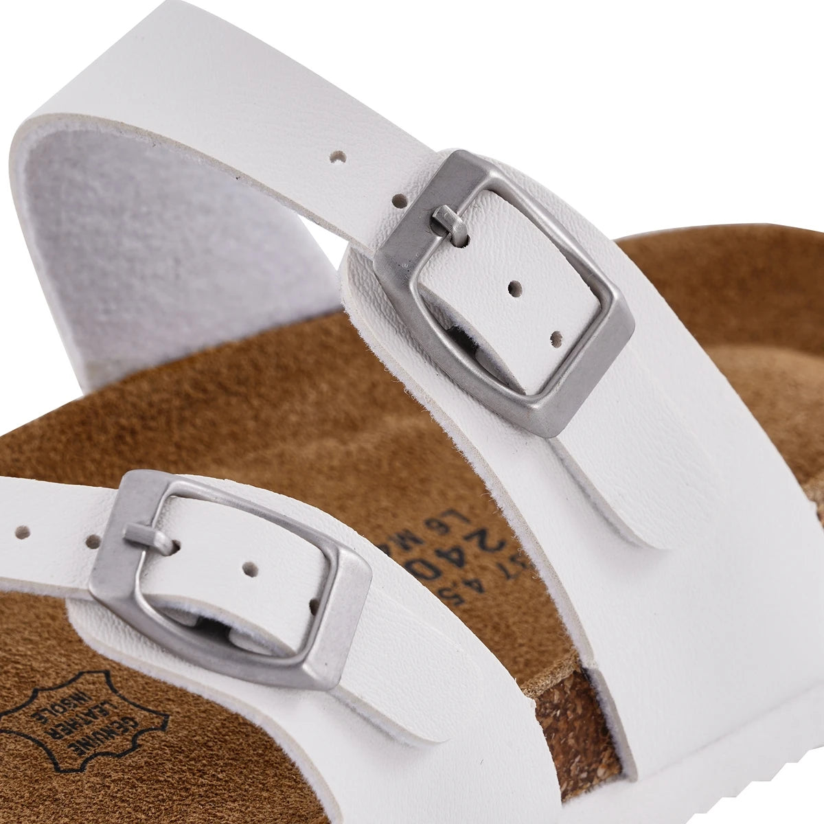 Natural Leather Outdoor Beach Buckle Non Slip Sandals