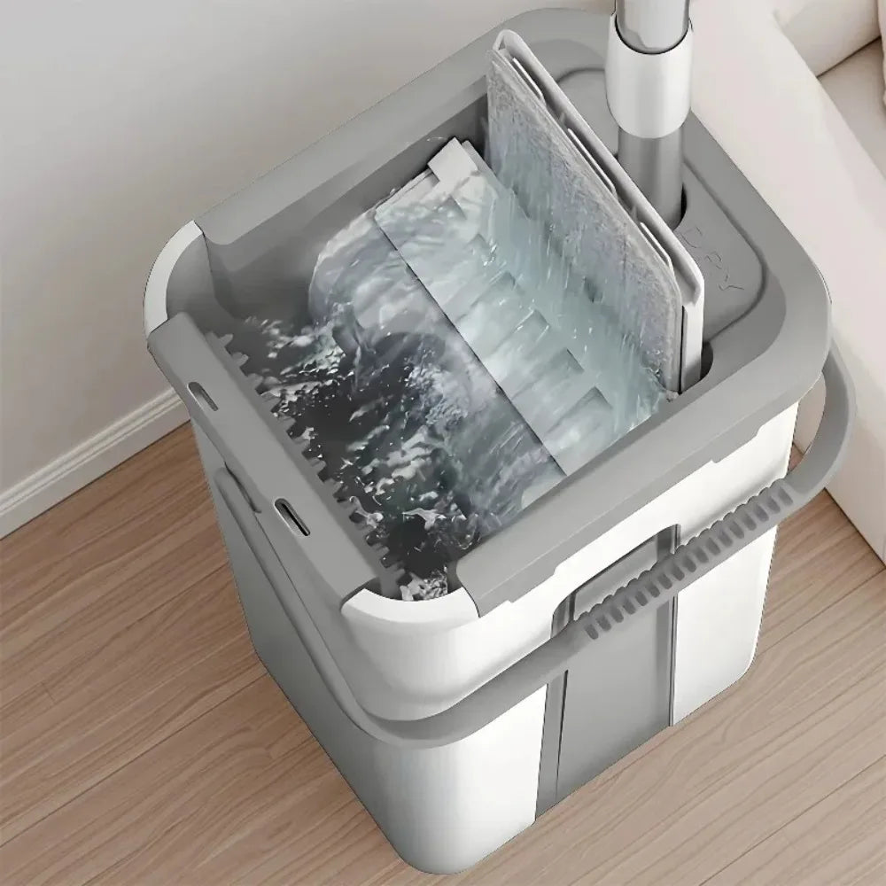 KYJGCN Hands Free Mop Set With 360 Swivel Head Wringer